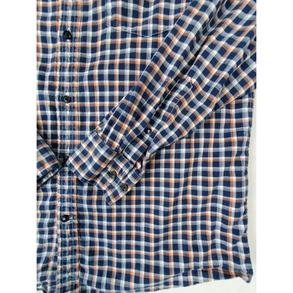 Banana Republic‎ Luxe Flannel Slim Fit Plaid Button Down Shirt Men's Large